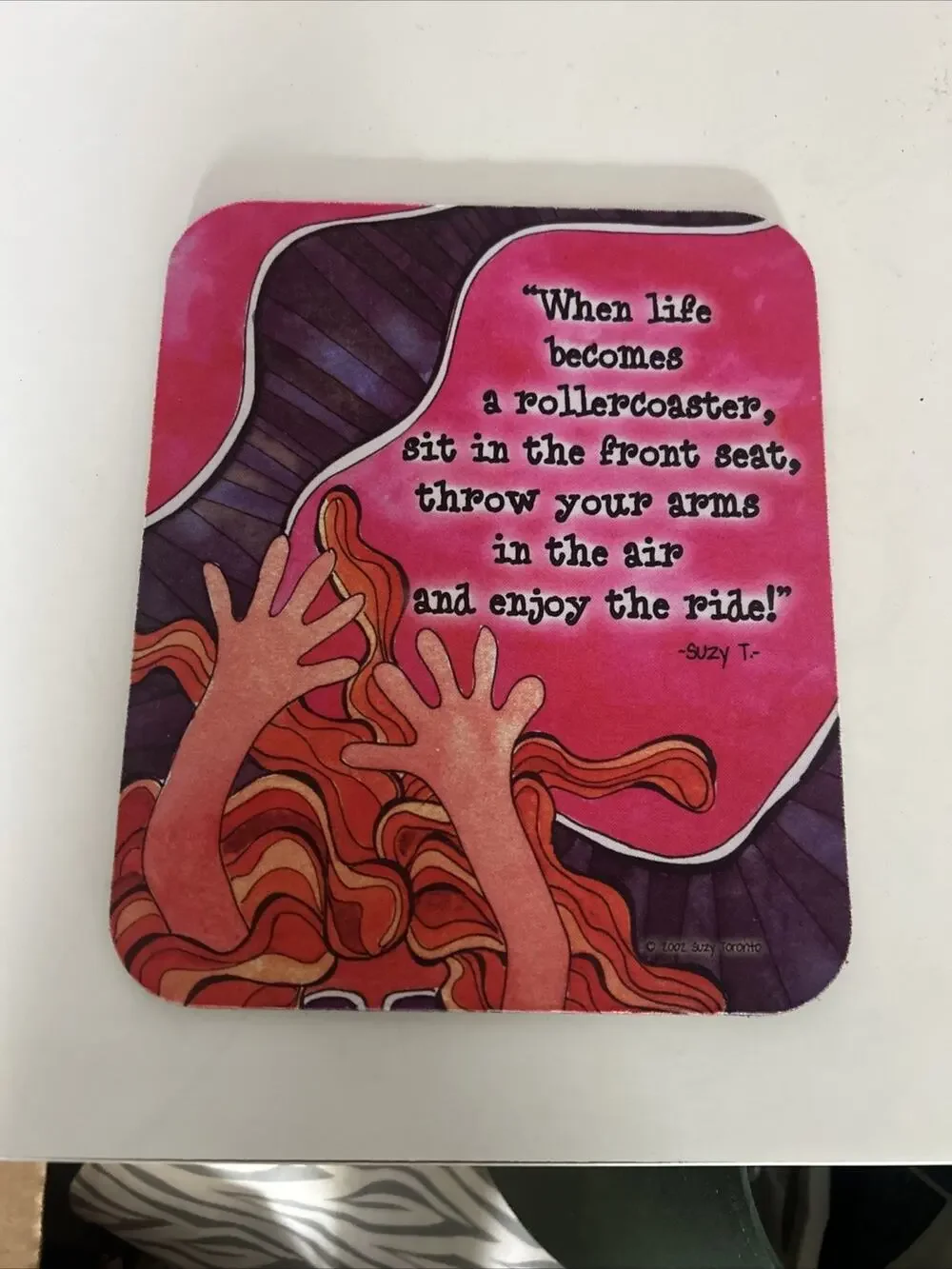 Inspiration Quote Mouse Pad Pink Purple Girls